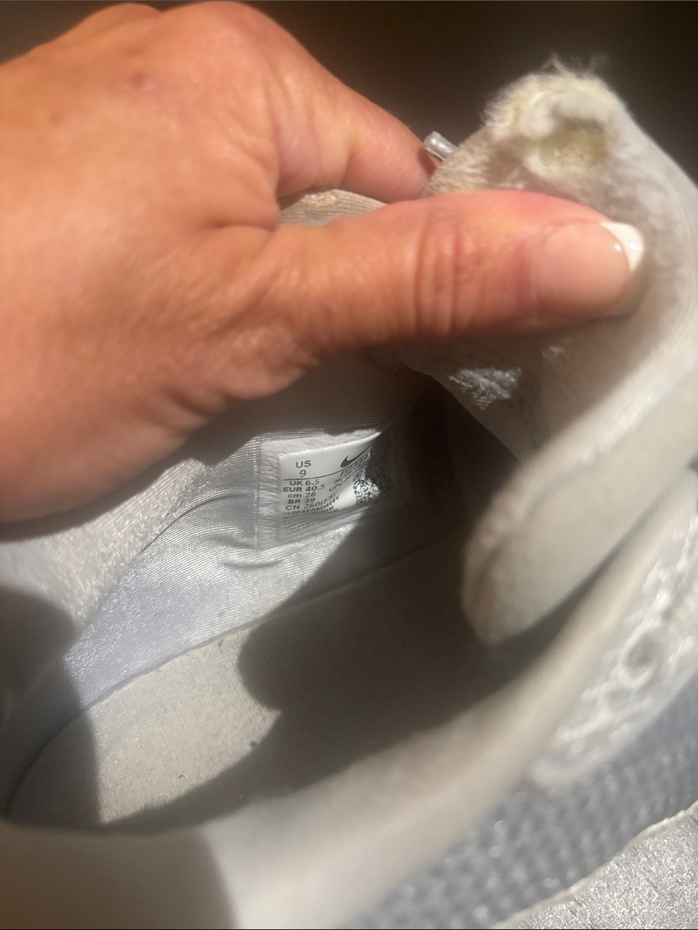 Nike React sabrina Light Gray basketball Sneakers with White Accents - Picture 5 of 9